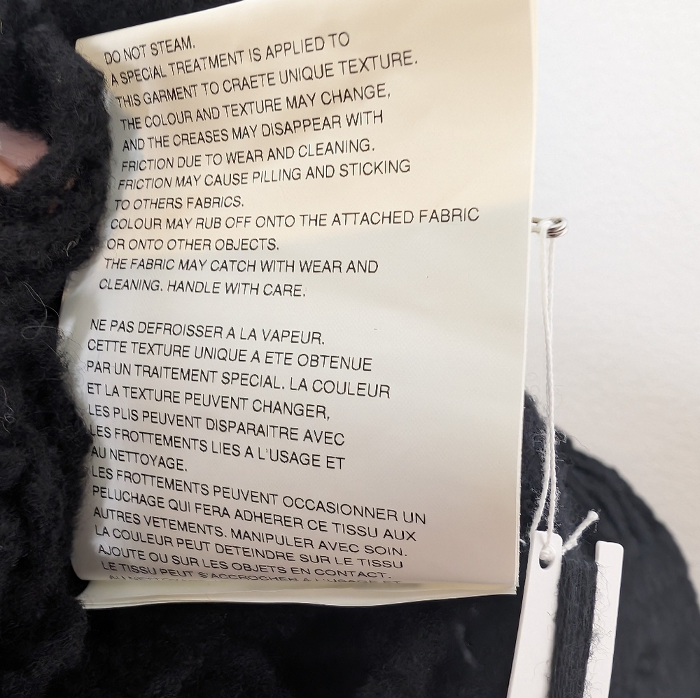 Comme des Garçons Homme Plus Men's Splash Pattern Knit in Black - Picture 11 of 12